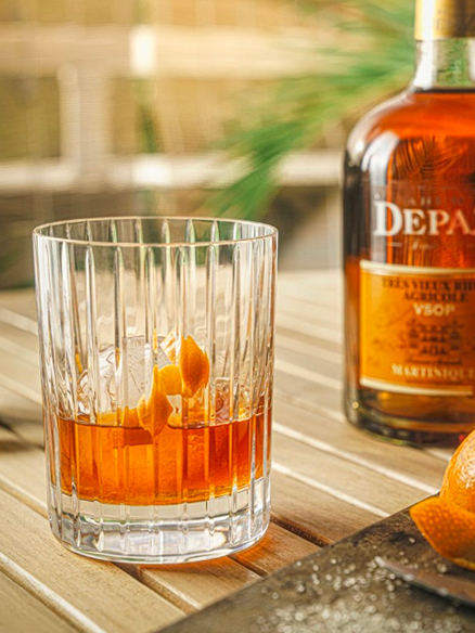 Cocktail Old Fashioned à base de rhum Depaz