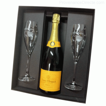 Coffret Félicitations avec Champagne Veuve Clicquot
