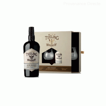 Coffret Teeling avec 2 verres - whiskey Small Batch Blended Rum Finish